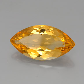9.00 ct Yellow Citrine Stone, Natural Citrine in Marquise Facet Shape for Sale