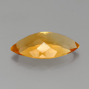 Citrine Gemstone in 21.3 x 11.4 mm Size for Sale, Citrine Stone in Yellow Golden Color