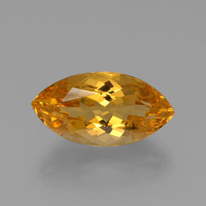 10.83 ct Yellow Citrine Gemstone, Citrine Gem in Marquise Facet Shape for Sale.