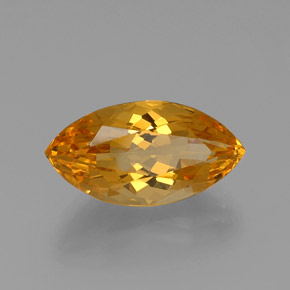 10.83 ct Yellow Citrine Stone, Natural Citrine in Marquise Facet Shape for Sale