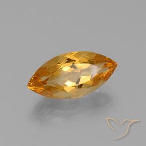 6.65 ct Golden Citrine Stone, Natural Citrine in Marquise Facet Shape for Sale