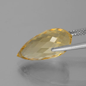 Citrine Gemstone in 17.3 x 8.6 mm Size for Sale, Citrine Stone in Gold Color