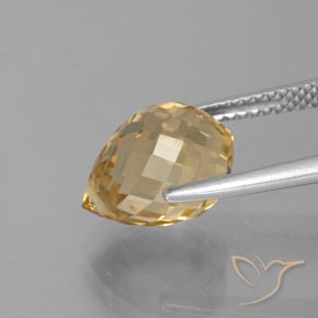 Citrine Gemstone in 11.3 x 8.2 mm Size for Sale, Citrine Stone in Golden Color