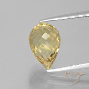 4.73ct Natural Golden Citrine, Briolette, VVS