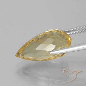 Citrine Gemstone in 16.2 x 7.9 mm Size for Sale, Citrine Stone in Gold Color