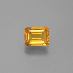 1.51 ct Yellow Citrine Gemstone, Citrine Gem in Octagon Facet Shape for Sale.