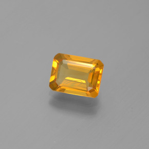 1.51 ct Yellow Citrine Stone, Natural Citrine in Octagon Facet Shape for Sale