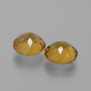 Citrine Gemstone in 9 mm (calibrated) Size for Sale, Citrine Stone in Yellow Golden Color