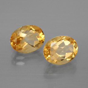 3.84 ctw Golden Citrine Stones, Natural Citrine in Oval Facet Shape for Sale