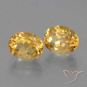 4.49 ctw Golden Citrine Stones, Natural Citrine in Oval Facet Shape for Sale