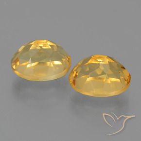 Citrine Gemstones in 9.2 x 7.3 mm Size for Sale, Citrine Stones in Bright Gold Color