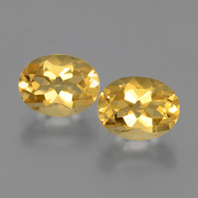 3.84 ct Gold Citrine Gemstone, Citrine Gem in Oval Facet Shape for Sale.