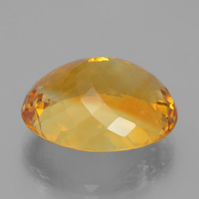 Citrine Gemstone in 20.4 x 16.6 mm Size for Sale, Citrine Stone in Deep Orange-Gold Color