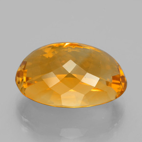 Citrine Gemstone in 18 x 13 mm (calibrated) Size for Sale, Citrine Stone in Deep Orange-Gold Color
