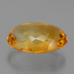 Citrine Gemstone in 20.2 x 14.2 mm Size for Sale, Citrine Stone in Dark Orange-Gold Color