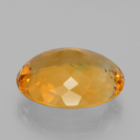 Citrine Gemstone in 18.3 x 14.2 mm Size for Sale, Citrine Stone in Dark Orange-Gold Color