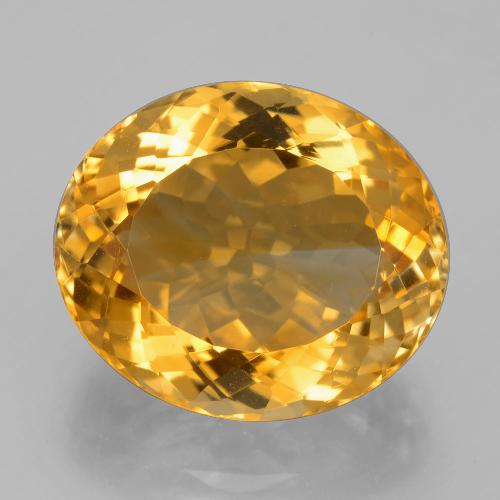 Deep Golden Orange Citrin Edelstein - 15.1ct Oval facettiert (ID: 397770)