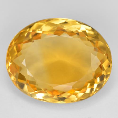 Medium Golden Citrine Gem - 15.9ct Oval Facet (ID: 397844)