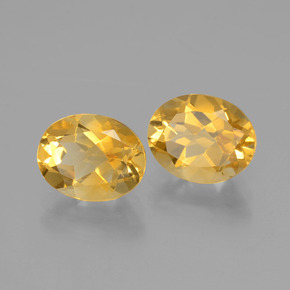 3.60 ctw Golden Citrine Stones, Natural Citrine in Oval Facet Shape for Sale
