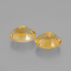 Citrine Gemstones in 9.1 x 7.3 mm Size for Sale, Citrine Stones in Bright Gold Color