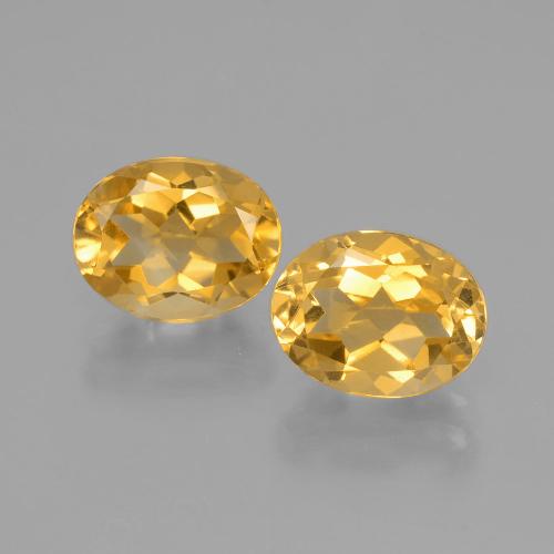 Medium Gold Цитрин Камень - 1.9ct Фасетный Овал (ID: 398063)