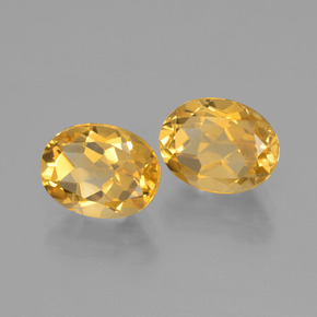3.84 ctw Golden Citrine Stones, Natural Citrine in Oval Facet Shape for Sale