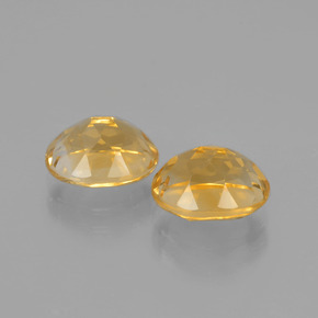 Citrine Gemstones in 9 x 7 mm (calibrated) Size for Sale, Citrine Stones in Medium Gold Color