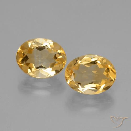 3.58 ct Yellow Citrine, 9.2 x 7.2 mm Oval Cut From Brazil, Photo A