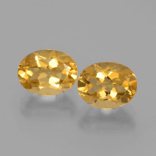 Medium-Light Orange-Gold Citrine Gem - 2ct Oval Facet (ID: 398237)