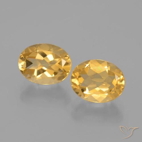 3.82 ct Yellow Citrine, 9.1 x 7 mm Oval Cut From Brazil, Photo A