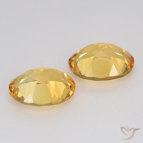 Citrine Gemstones in 9 x 7 mm (calibrated) Size for Sale, Citrine Stones in Orange-Gold Color