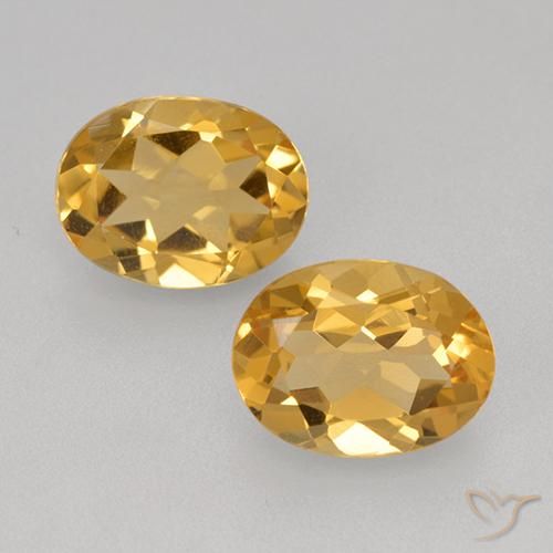 3.39ctw Natural Light Orange-Gold Citrine, Oval, VVS-VS