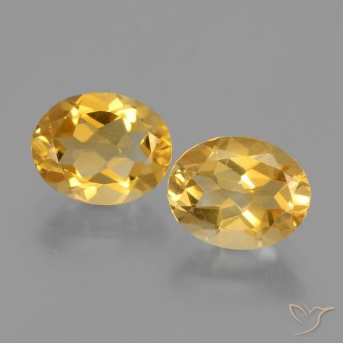 3.26ctw Natural Medium Gold Citrine, Oval, VVS-VS