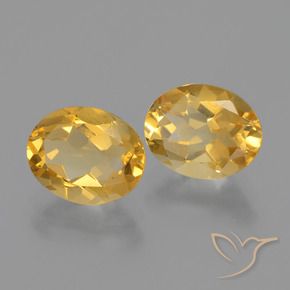 3.26 ctw Golden Citrine Stones, Natural Citrine in Oval Facet Shape for Sale