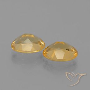 Citrine Gemstones in 9 x 7 mm (calibrated) Size for Sale, Citrine Stones in Deep Golden Orange Color