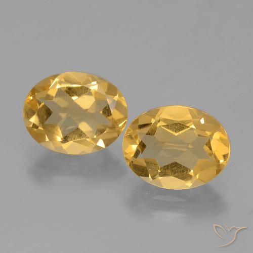 Deep Gold Citrine Gem - 1.7ct Oval Facet (ID: 398531)