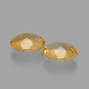 Citrine Gemstones in 9 x 7 mm (calibrated) Size for Sale, Citrine Stones in Gold Color
