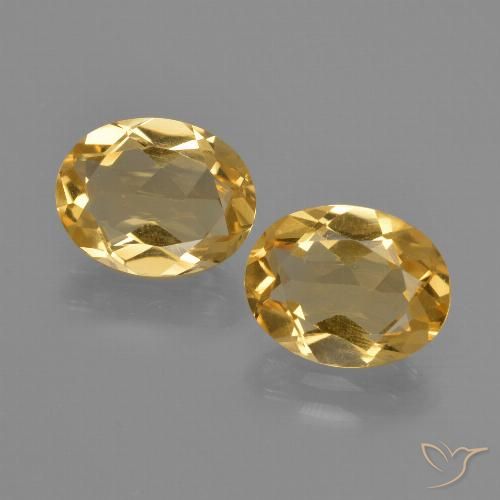 Naranja dorado intenso Citrina Gema - 1.5ct Forma ovalada (ID: 412173)