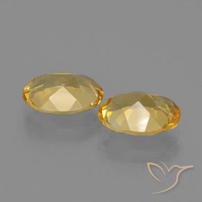 Citrine Gemstones in 9 x 7 mm (calibrated) Size for Sale, Citrine Stones in Deep Golden Orange Color
