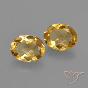 2.53 ctw Golden Citrine Stones, Natural Citrine in Oval Facet Shape for Sale