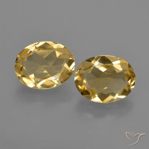 2.9 ct Yellow Citrine, 9.1 x 7.1 mm Oval Cut From Brazil, Photo A
