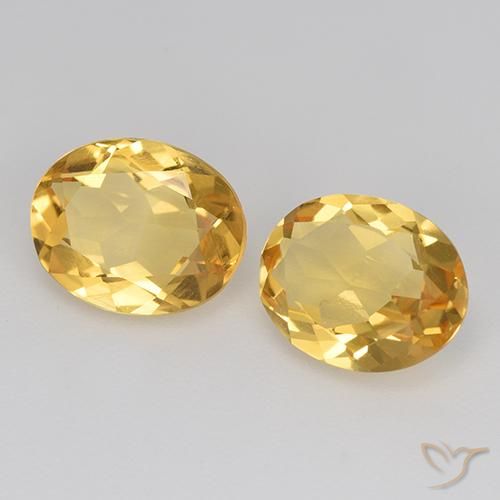 2.81 ctw Golden Citrine Stones, Natural Citrine in Oval Facet Shape for Sale