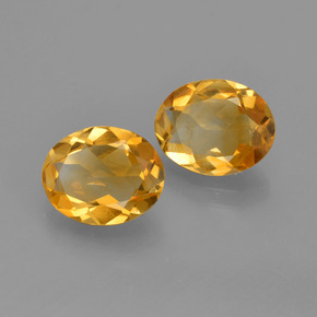 2.54 ctw Yellow Citrine Stones, Natural Citrine in Oval Facet Shape for Sale