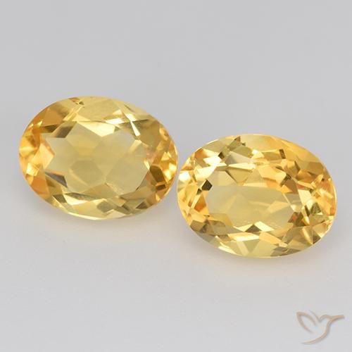 3.87ctw Natural Medium Gold Citrine, Oval, VS