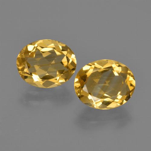Deep Golden Orange Citrine Gem - 1.7ct Oval Facet (ID: 412233)