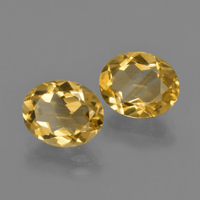 3.31 ctw Golden Citrine Stones, Natural Citrine in Oval Facet Shape for Sale