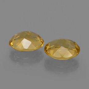 Citrine Gemstones in 8.9 x 7.2 mm Size for Sale, Citrine Stones in Deep Golden Orange Color