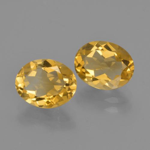 3.30 ctw Golden Citrine Stones, Natural Citrine in Oval Facet Shape for Sale
