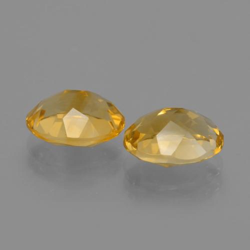 Citrine Gemstones in 9 x 7 mm (calibrated) Size for Sale, Citrine Stones in Medium Dark-Golden Color