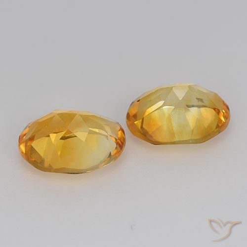 Citrine Gemstones in 9 x 7 mm (calibrated) Size for Sale, Citrine Stones in Deep Golden Orange Color